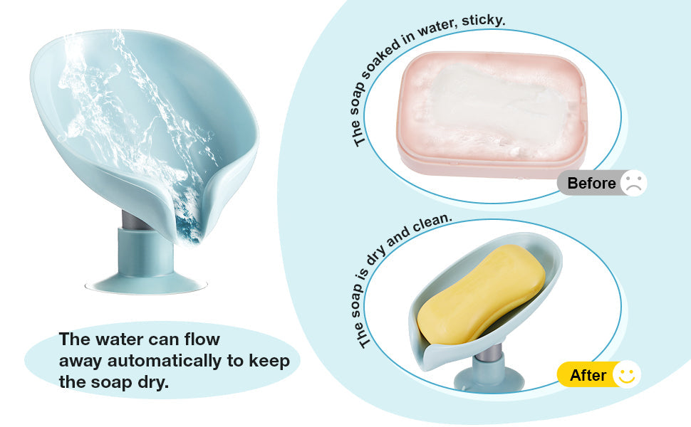 Leaf Shaped Self Draining Soap Holder