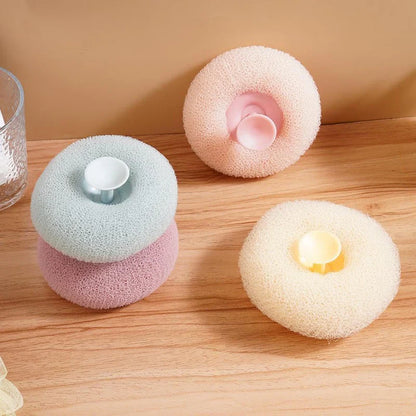 Suction Cup Bath Loofah + Free Leaf Shaped Soap Holder