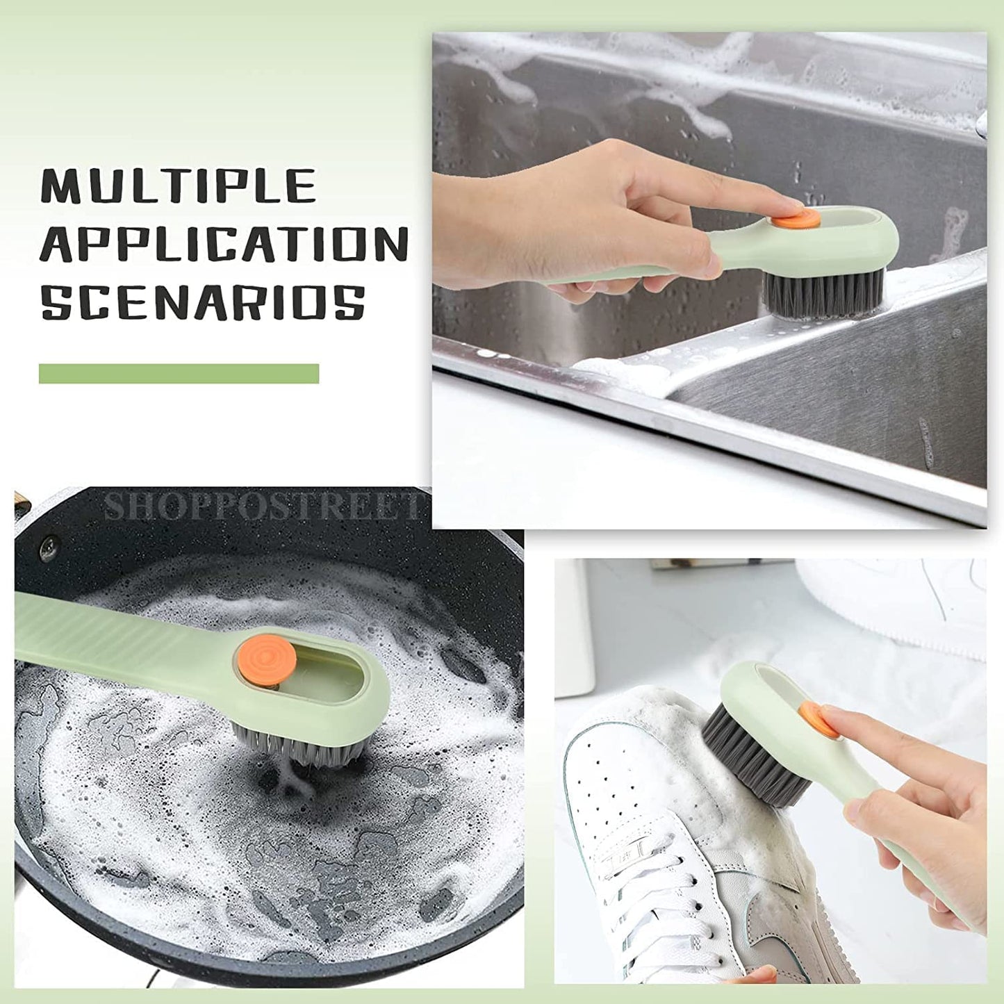 Multipurpose Soap Dispensing Cleaning Brush