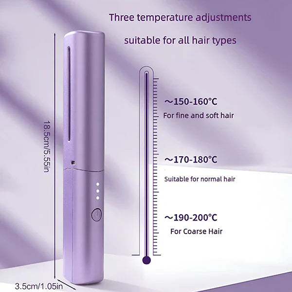 2 in 1 Rechargeable Hair Straightener + Comb