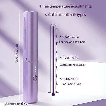 2 in 1 Rechargeable Hair Straightener + Comb