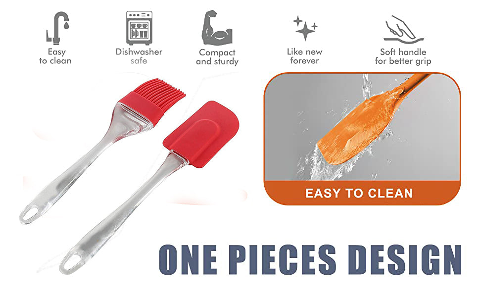 Silicone Oil Brush with Spatula Brush