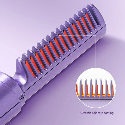 2 in 1 Rechargeable Hair Straightener + Comb